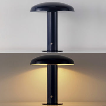 Suillius 11" Contemporary Bohemian Rechargeable/Cordless Iron Integrated LED Mushroom Table Lamp